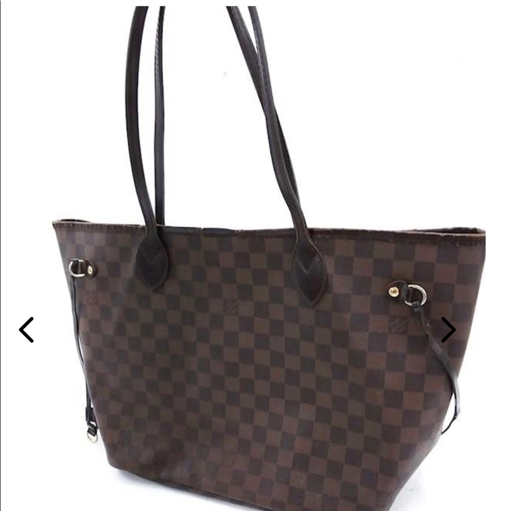 Louis Vuitton Neverfull Damier Ebene Canvas Tote Bag to Restore w/ COA